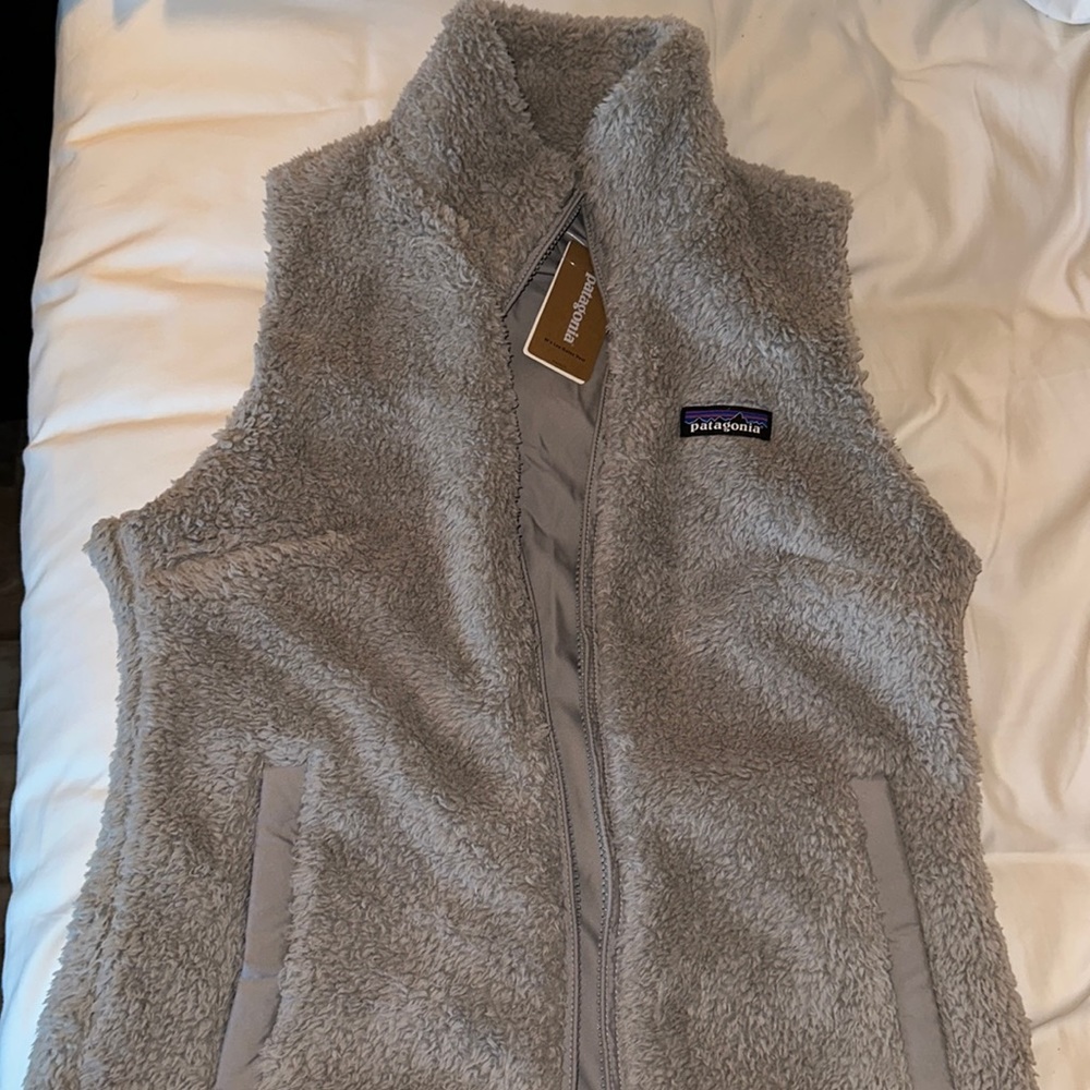 Patagonia Los Gatos vest | grey fuzzy vest